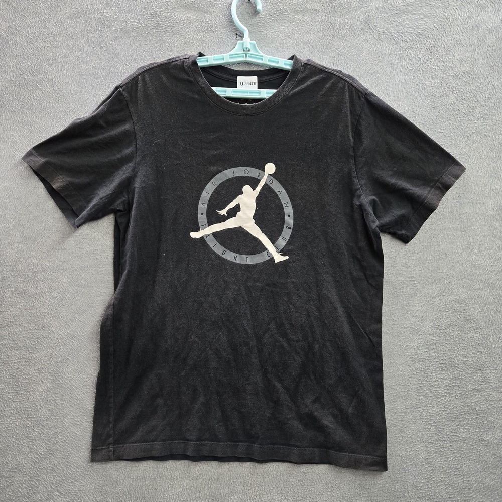 Jordan Men Shirt M Black Graphic Jumpman Logo Activewear Short Sleeve‎